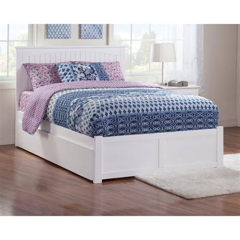 Afi Nantucket Full Platform Bed With Flat Panel Foot Board And Twin