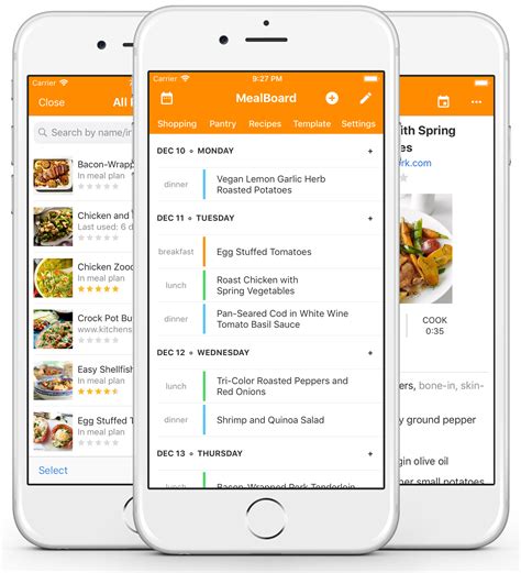 Those looking for specific diet plans such as low carb, diabetes, or low sodium benefit from not having to figure out macros for each meal or snack and having a meal plan to keep them on target and not bored with. MealBoard Best Functional App | Meal planning app, Meal ...