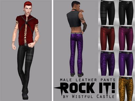 Rock It Male Leather Pants Base Game — Wistful Castle