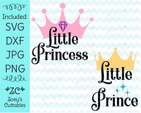 Little Princess Svg Little Prince Svg Crown Svg Princess Etsy
