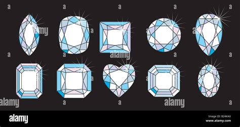 Diamond Cuts And Shapes Stock Photo Alamy