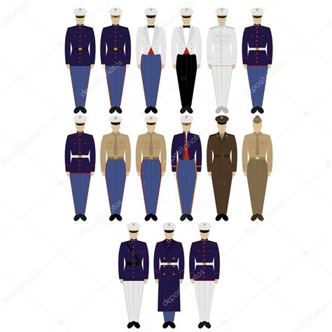 Military Uniforms Of The Us Army Stock Illustration By ©guarding