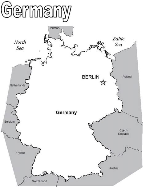 Mapa De Alemania Para Colorear Imprimir E Dibujar Coloringonly Com