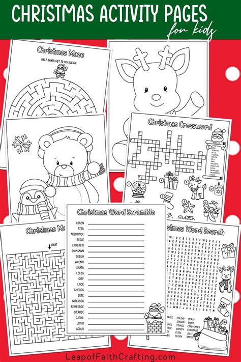 Free Christmas Worksheets Coloring Sheets Word Search And More Leap