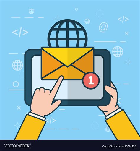 Send Email Related Royalty Free Vector Image Vectorstock