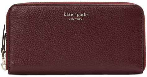 Kate Spade Veronica Pebbled Leather Zip Around Continental Wallet In
