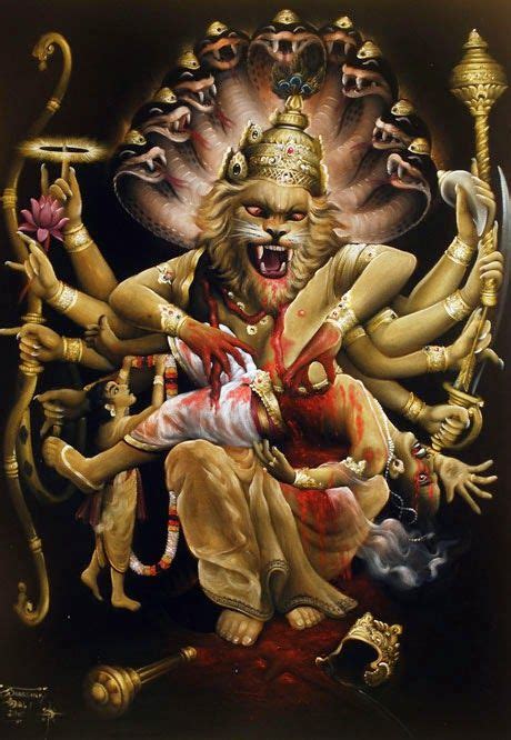 Narsinmha The Fourth Incarnation Of God Vishnu Is Half Lion Half