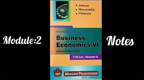 Tybcom Sem Business Economics Module Manan Prakashan Notes Study Point Youtube