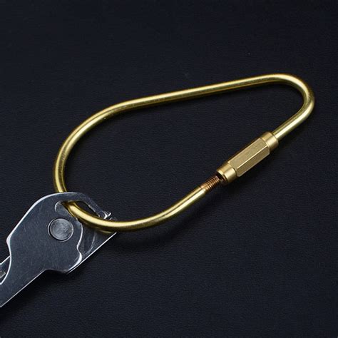 1x Handmade Vintage Solid Brass Key Chain Key Ring Clip Keyring Hook Ebay
