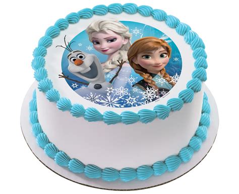 Frozen Olaf Elsa And Anna Photocake Design Frozen Birthday Cake