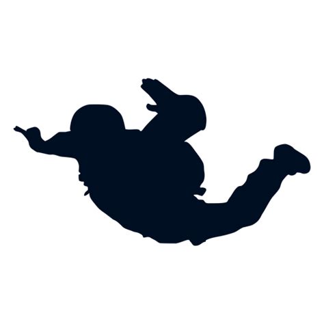 Man Skydiving Silhouette Transparent Png And Svg Vector File