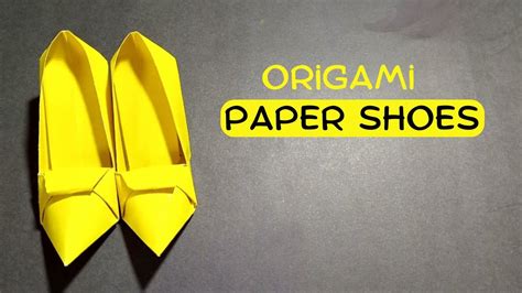 How To Make Mini Paper Shoes Origami High Heels Shoes Tutorial Youtube