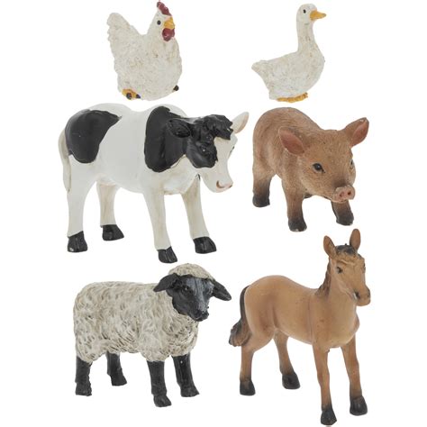 Boley Farm Animal Figurines 15 Piece Playset Of Small Realistic Plastic