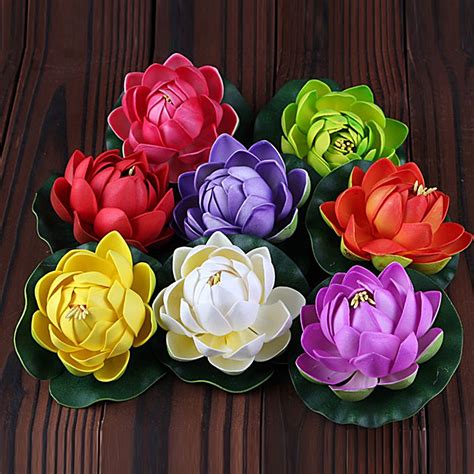 They don't need watering, fertilizing, or optimal sunlight. 1PC 10cm Artificial Flowers Lotus DIY Home Decoration ...