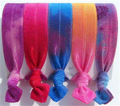 Hair Tie Tie Dyed The Tropical Collection Set Of 5 Elastic Hair