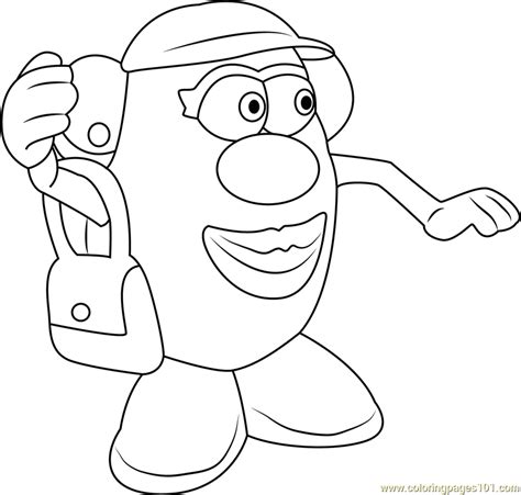 Supercoloring.com is a super fun for all ages: Mister Potato Coloring Page - Free Mister Potato Coloring ...