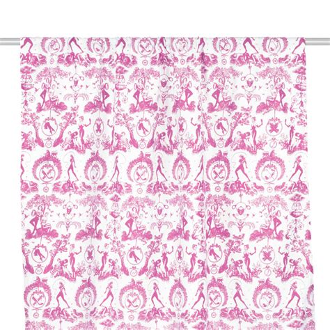 Pink Toile Print Curtains And Valances By Sin In Linen