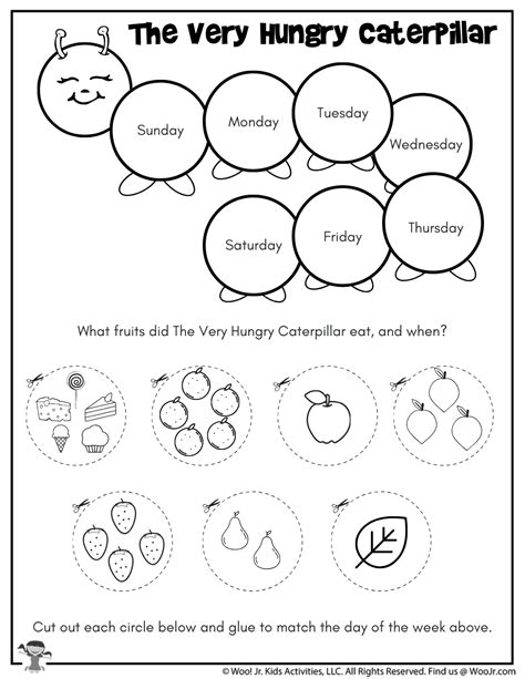 Lesson Plans The Very Hungry Caterpillar Worksheet