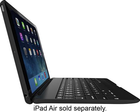 Best Buy Zagg Zaggfolio Keyboard Case For Apple Ipad Air Black