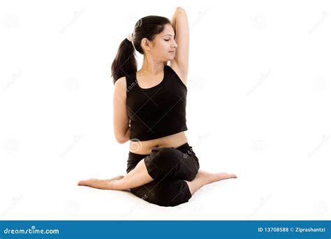 Indian Yoga Girl In Black Dress Royalty Free Stock Photos Image 13708588
