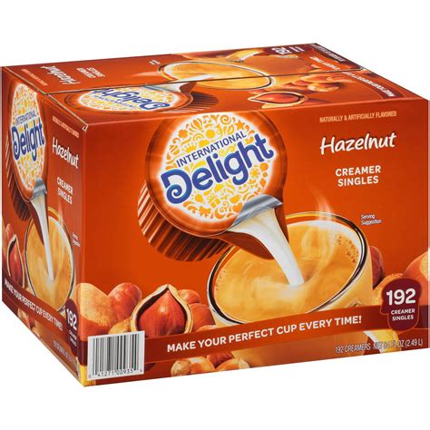 International Delight Hazelnut Coffee Creamer Singles 192 Ct