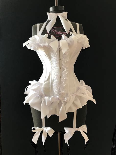 sissy satin harness corset sissy bride by the luxury brand etsy denmark