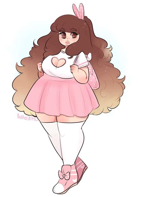 Pastel Cute Chubby Anime Girl