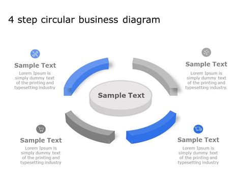 4 Step Circular Business Diagram Powerpoint Template