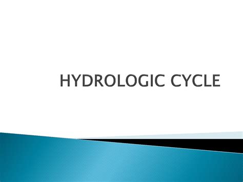 Solution Hydrology Hydrologic Cycle Studypool