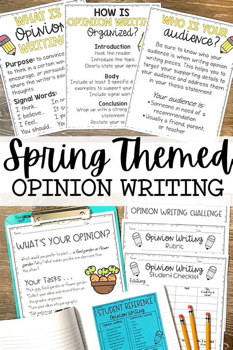 Spring Writing Activities | Opinion Writing Ideas | Opinion writing, Writing activities, Opinion 
