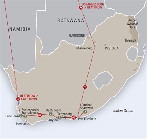 Cape Town Garden Route And Safari Bush And Beach Travel Itinerary