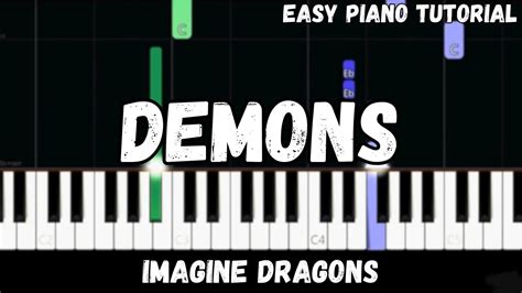 Imagine Dragons Demons Easy Piano Tutorial Youtube