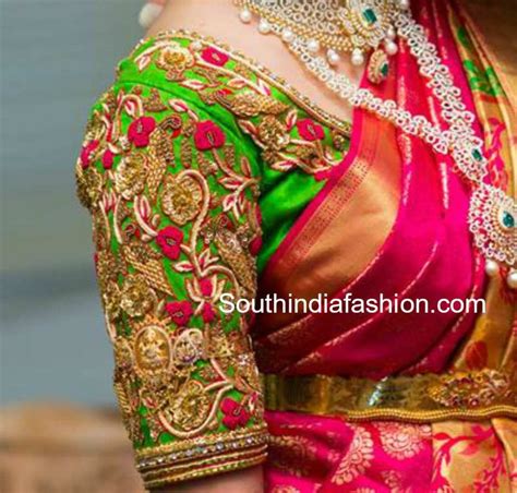 Latest Maggam Work Blouse Designs For Pattu Sarees South India Fashion