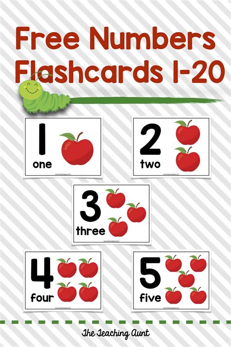 Numbers Flashcards 1-20 - The Teaching Aunt