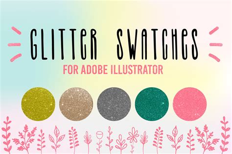 Glitter Sparkling Swatches For Ai Unique Illustrator Add Ons