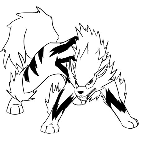 Pokemon Arcanine Coloring Pages