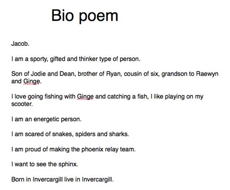What are some easy types of poems to write? Jacob S @ Enrich: Bio poem