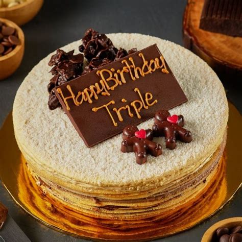Triple Chocolate Crepe Cake Caketella