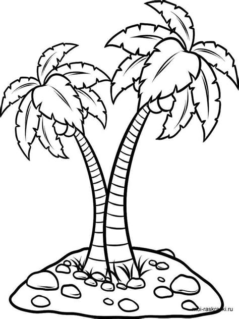 Palm Tree Coloring Pages