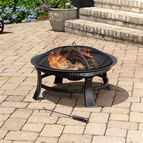 Brant Wood Burning Circular Fire Pit In Rubbed Bronze