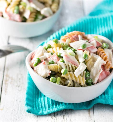 It's different from our first crab salad recipe in that it has more fresh ingredients. Classic Seafood Pasta Salad - Fox Valley Foodie