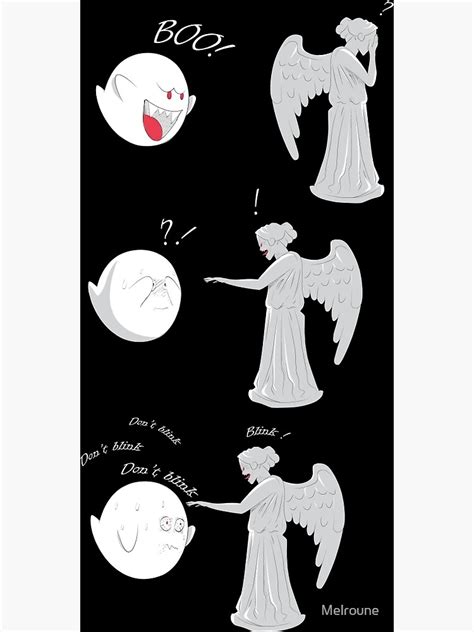 Boo Vs Weeping Angel Dont Blink Poster For Sale By Melroune