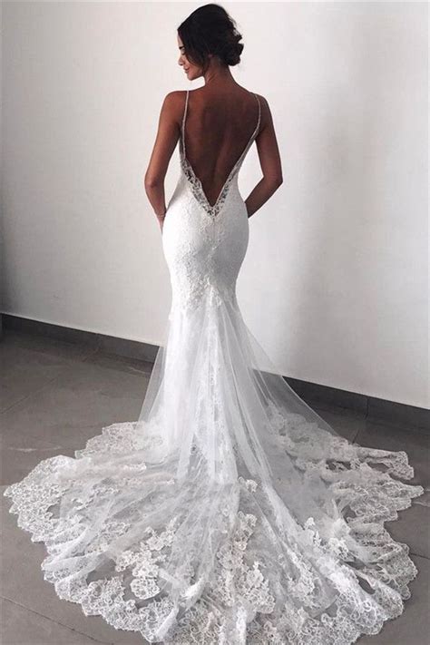 2021 Mermaid New Wedding Dresses Sweetheart Backless Lace Beach Bridal