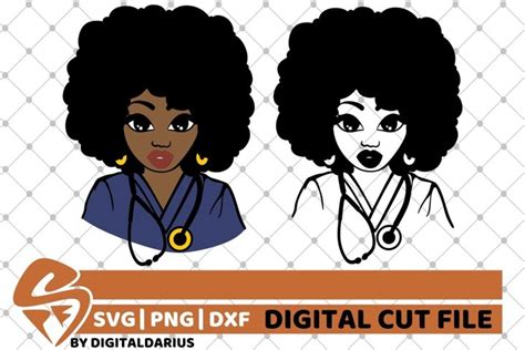 2x Black Nurse Bundle svg, Nurse Life svg, Natural Hair svg (551514