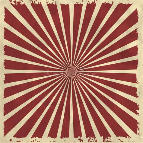 Retro Background With Red Radial Rays Stock Vector
