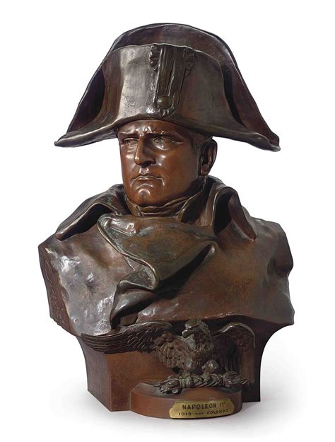 A French Patinated Bronze Bust Of Napoleon