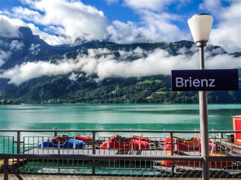 Beautiful Summer View Of Brienz Village And Harbor On Northern Shore Of