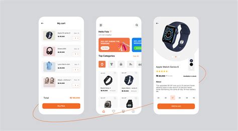 E Commerce Mobile App Ui Design Template Uplabs Gambaran