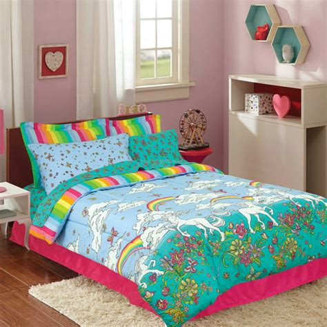 Kidz Mix Unicorn Rainbow Bed In A Bag Kids Bedding Set With Reversible