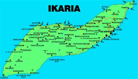 Ikaria Map Of Ikaria Greece